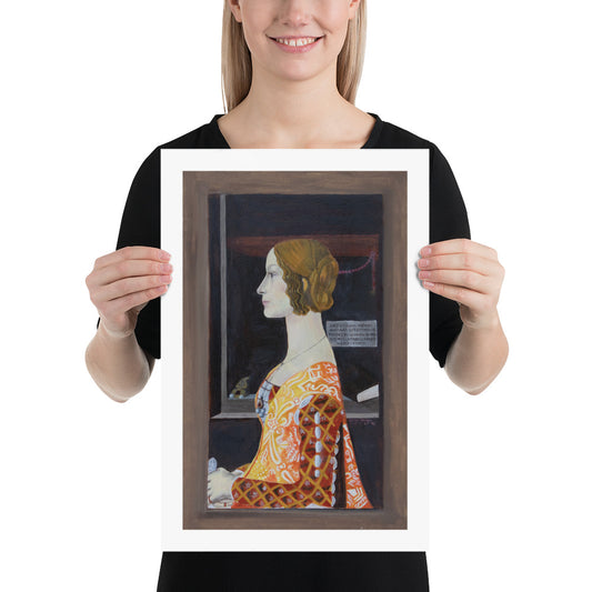 Profile with Inscription Print