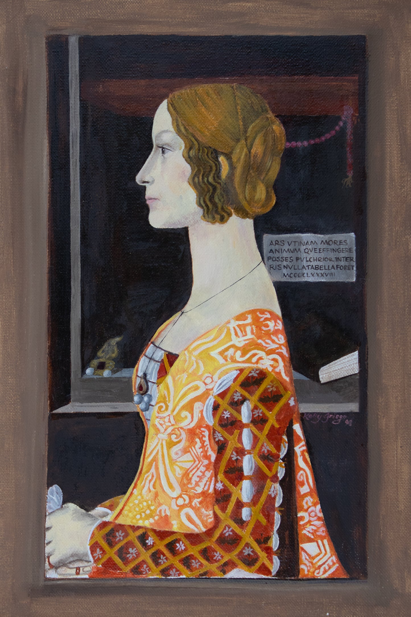 Profile with Inscription Print