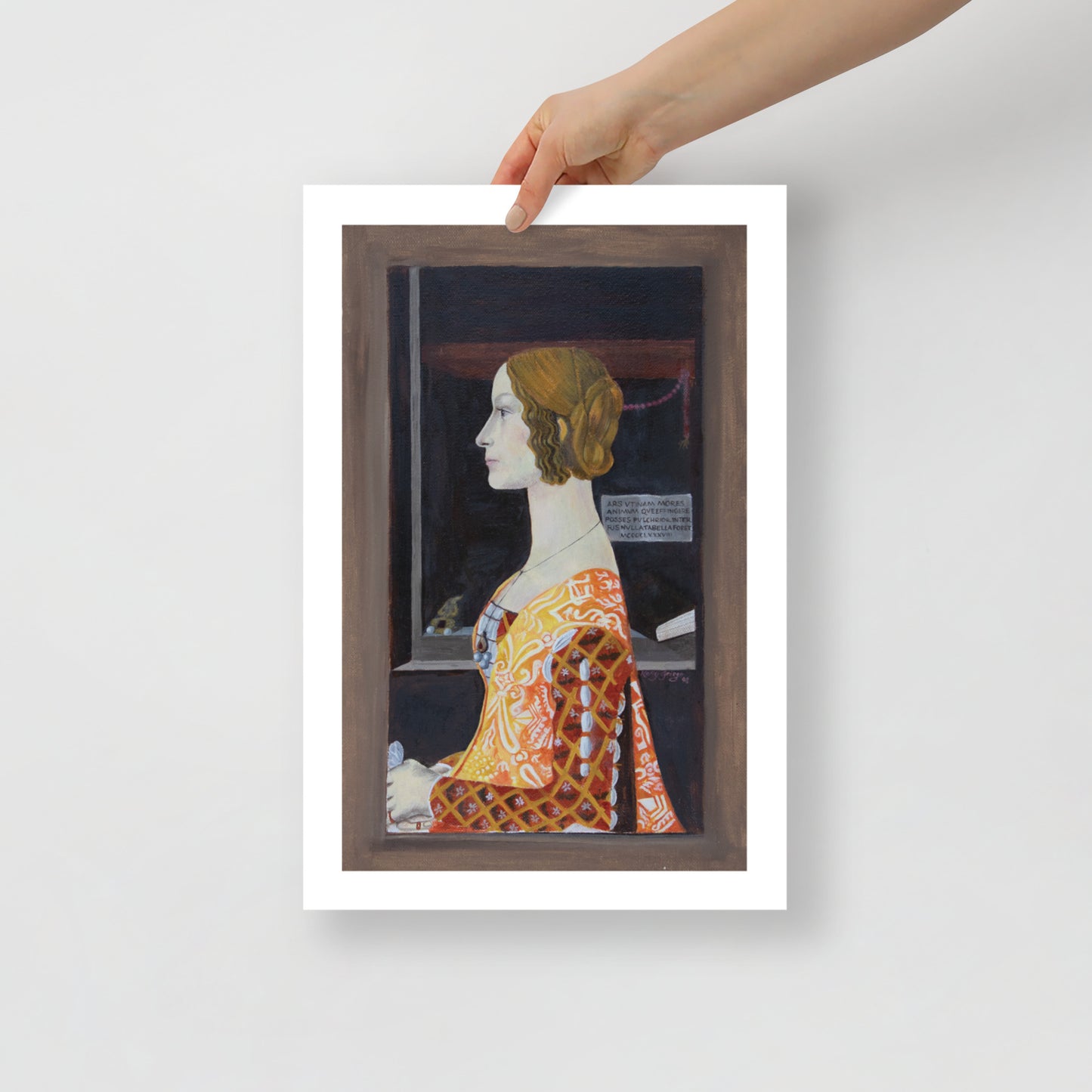 Profile with Inscription Print