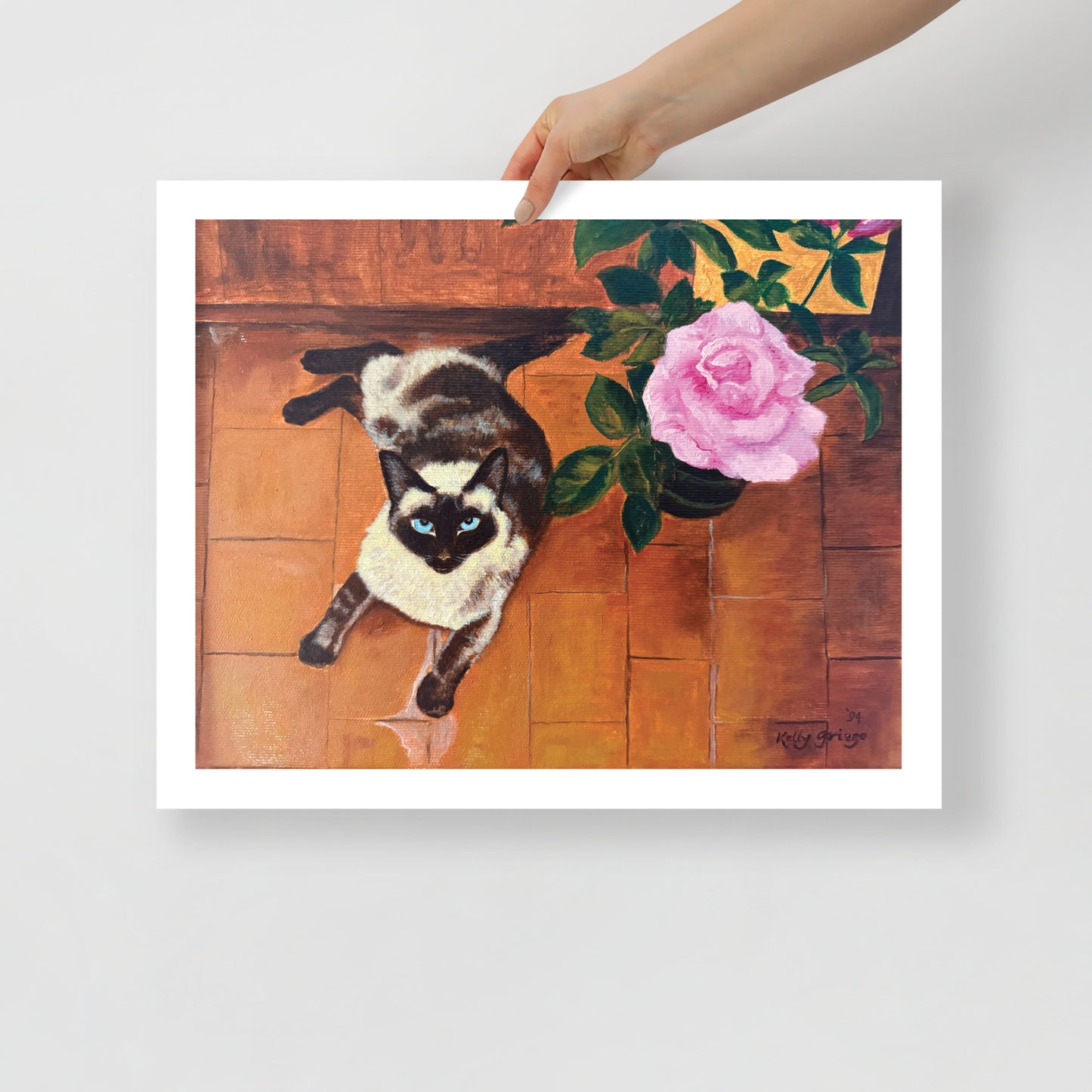 Blue Eyes & Blush Rose Print