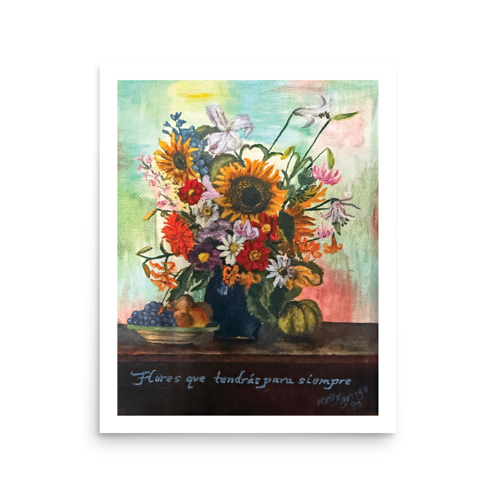Floral Still Life with Sunflowers Print