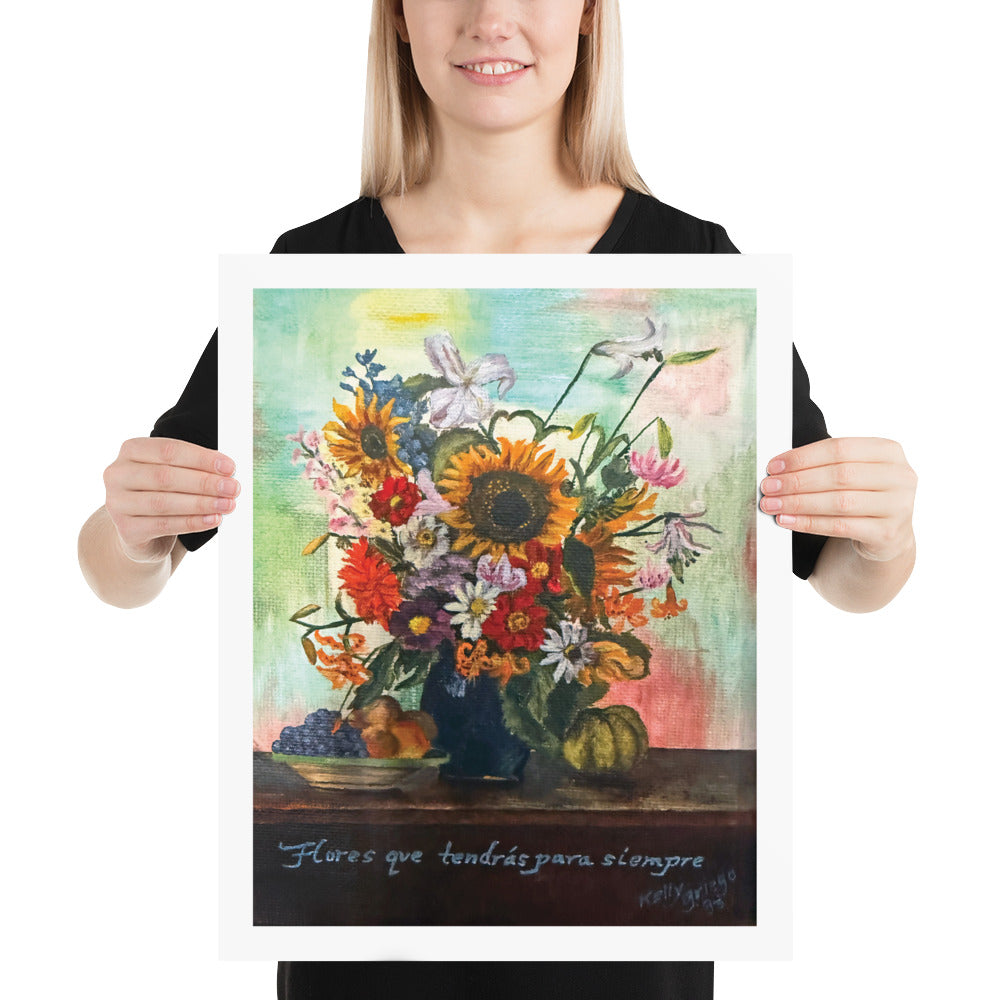 Floral Still Life with Sunflowers Print